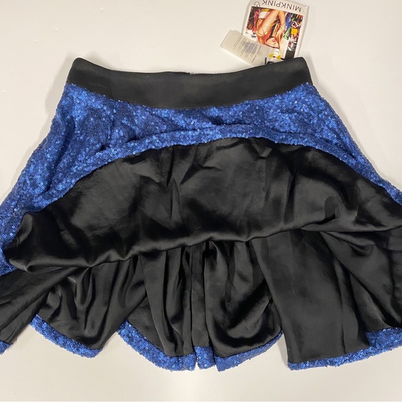 MINKPINK Blue Sequin Fit and Flare Skirt - Picture 7 of 9
